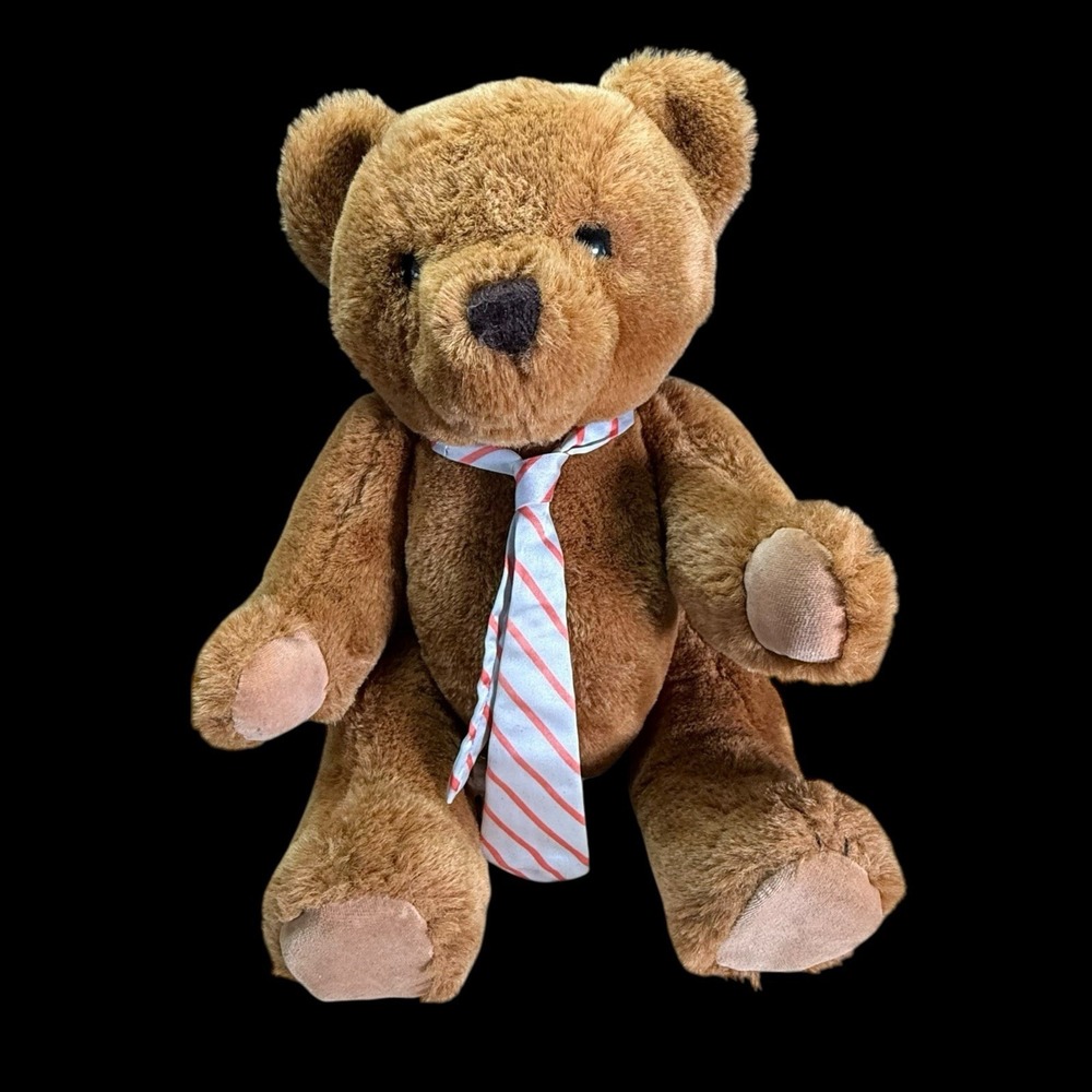 Dakin Articulated Teddy‎ Bear Striped Tie Plush Stuffed Animal 16" 1985